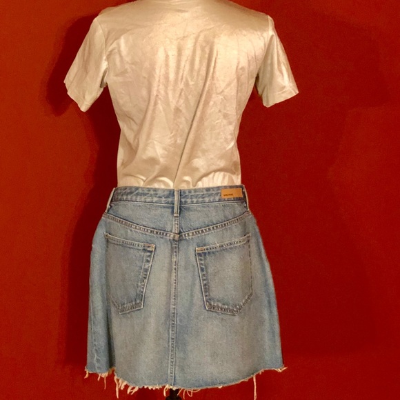 GRLFRND “Milla” Metallic Leather Panel Miniskirt - Picture 6 of 9